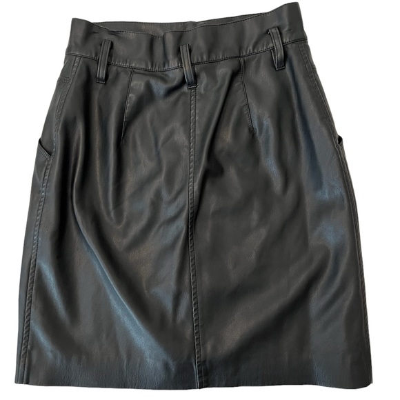 H&M Vegan Leather Mini Skirt sz 4 - Picture 2 of 4